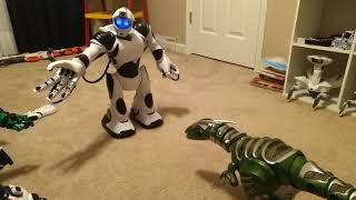 Robosapien v2 and roboraptor interacting [upl. by Town]