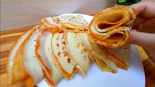 Easy Sweet Crepe Recipe  French Crepe Recipe [upl. by Salkcin845]