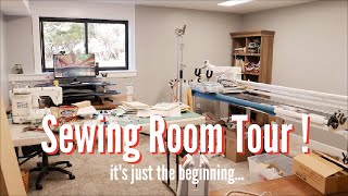 2023 Sewing Room Tour  its just the beginning [upl. by Yruj489]