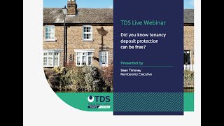 Did you know tenancy deposit protection can be free Presented by Sean Timoney on 280720 [upl. by Ecined177]