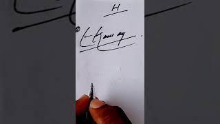 How to sign letter H Signature style letter H 😃👍 shotrs simple signature [upl. by Ettesus445]