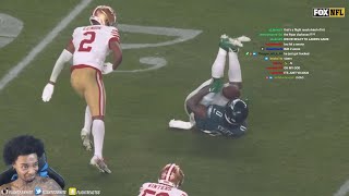 FlightReacts 49ers vs Eagles 2023 Week 13 Highlights [upl. by Carlota]