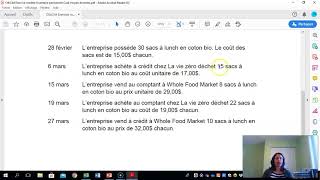 Stocks linventaire permanent selon la méthode du coût moyen 1ière partie [upl. by Anyat]