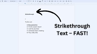 How to Strikethrough Text in Google Docs Quick amp Easy Tutorial [upl. by Gilboa]