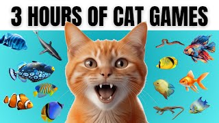 Games for Cats  Fish Swimming and Moving on Screen with Sounds  CAT TV [upl. by Latrena]