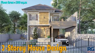 2 Storey House Design  3 Bedrooms floor area  200 sqm [upl. by Griff767]