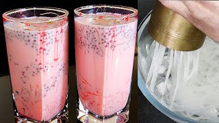 Falooda with homemade noodles  ramadan 2021 iftar sharbat  falooda seviyan recipe in hindi [upl. by Pilihp843]