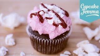 Chocolate Raspberry amp Meringue Cupcake Recipe  Cupcake Jemma [upl. by Voletta]