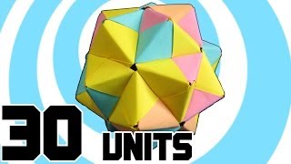 Modular Origami Icosahedron 30 Sonobe Units [upl. by Crockett755]