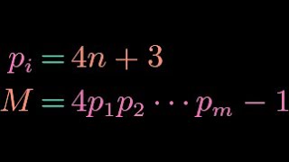 Infinitely Many Primes of the Form 4n3 [upl. by Mirelle870]