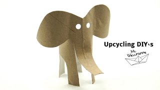 Elefant aus Klopapierrollen basteln  Upcycling DIYs [upl. by Anin19]