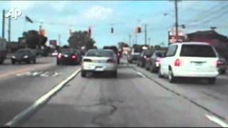 Raw Video Man Tries to Stop Car With His Feet [upl. by Edrick217]