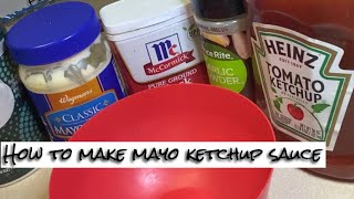 How to make Mayo ketchup sauce [upl. by Onaicul]