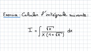 Intégrales  changement de variables EXAMEN 2021 HEC LAUSANNE SUISSE [upl. by Ile]