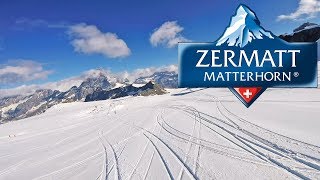 Summer skiing Zermatt  full ride from 3800m to 2900m 7km  July 2018 [upl. by Kippy]