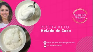 Helado mantecado nieve de coco sin azucar Receta para diabeticos y dieta cetogenica low carb [upl. by Saunders917]