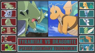 TYRANITAR vs DRAGONITE  Pseudo Legendary Pokémon Tournament Battle 1 [upl. by Kenta929]