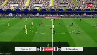 villa real vs Barcelone 15  résumé match la liga espagnol 2024 football suscripe Barcelone [upl. by Cirdnek]