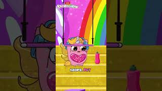 Sweet Treat Stage Fright 🎤🌈 RainbowCorns  Cartoons For Kids Shorts [upl. by Ydollem537]