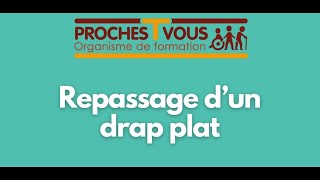 Repassage et pliage dun drap plat [upl. by Aduh]