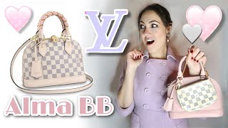 The new Louis Vuitton Alma BB in Damier Azur  Sneak Peak LV Alma Azur [upl. by Immas]