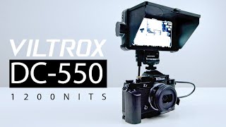 VILTROX DC 550 REVIEW with NIKON ZF  BEST EXTERNAL MONITOR 1200 NITS [upl. by Gauldin]