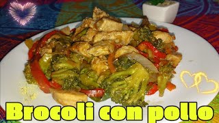 🥦POLLO con BROCOLI  RECETA vegetales IDEAL PARA DIETAS baja en calorías😋 [upl. by Shela]