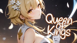 「Nightcore」 Queen of Kings  Alessandra ♡ Lyrics [upl. by Atinauq]