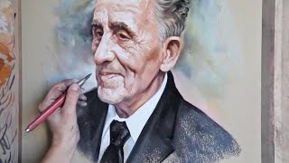 Pastel portrait Portrait painting Old man portrait [upl. by Lananna731]