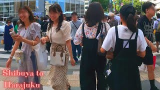 Shibuya to Harajuku Tokyo in Japan walk tour 【4K】8 202320 [upl. by Emelina]