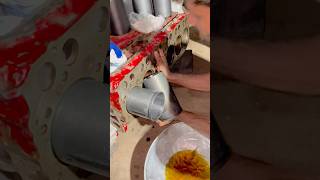 Liner installation  sleeves installations new skills viralvideo trending [upl. by Yllib545]