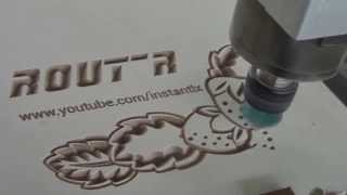 6090 CNC router carving on MDF wood China cnc router [upl. by Mauceri667]