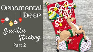 Ornamental Deer Bucilla Stocking  Part 22 [upl. by Dulce33]