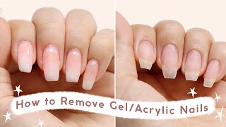 How to Remove Gel Acrylic Nails At Home Without Breakage [upl. by Urd66]