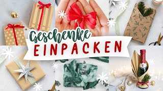 Geschenke einpacken  einfach und kreativ Geschenkverpackung basteln für Weihnachten  TRYTRYTRY [upl. by Anihcak]