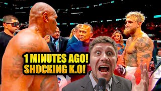 1 MINUTES AGO KO Mike Tyson vs Jake Paul 2024 full match jake paul vs mike tyson fight reaction [upl. by Burke]