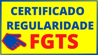 CERTIFICADO DE REGULARIDADE DO FGTS  Veja como emitir CRF FGTS Caixa [upl. by Risteau]