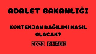 ADALET BAKANLIĞI✅KONTENJAN DAĞILIMI 2023 [upl. by Dombrowski]