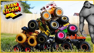 Monster Truck Scavenger Hunt For Kids on the Farm [upl. by Goulet]