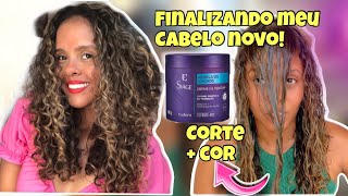 FINALIZAÇÃO PARA CABELO CACHEADO CURTORESENHA CREME EUDORA REVELA OS CACHOS ✨😻 [upl. by Annek]