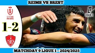 REIMS VS BREST  12  Matchday 9 Ligue 1  202425 [upl. by Liemaj]