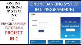 C PROGRAMMING PROJECT  ONLINE BANKING SYSTEM IN C PROGRAMMING [upl. by Pepper665]