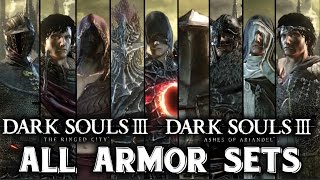 Dark Souls 3 DLC  All Armor Sets Showcase Ringed City  Ashes of Ariandel [upl. by Blayze]