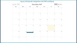 Jquery Fullcalandar Integration with PHP and Mysql [upl. by Fawcette128]