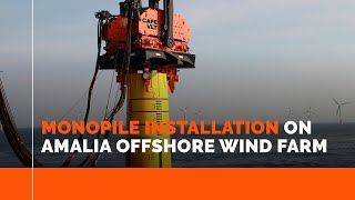 MONOPILE INSTALLATION ON AMALIA OFFSHORE WIND FARM [upl. by Kirtley]