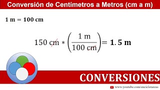 CONVERSIÓN de Centímetros a Metros cm a m [upl. by Elleon]