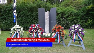 4 mei  dodenherdenking Krimpen aan den IJssel [upl. by Akinorev685]