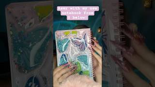 Asmr with my new butterfly notebook 🦋 asmrlongnails tappingandscratching asmr [upl. by Ylil]