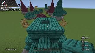 how to build a tower roof in minecraft [upl. by Nyrhtakyram261]