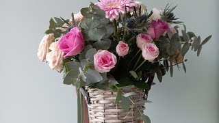 Tips y tutoriales de floristería para principiantes Arreglo floral silvestre para regalar [upl. by Kubis]